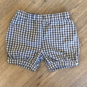 Olive Juice Gray and White Checkered Shorts, Girls 7